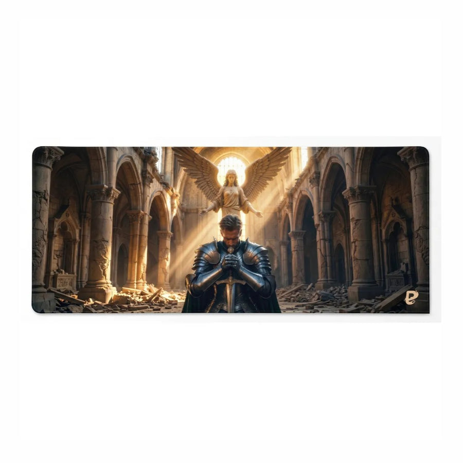 Tapis de souris XXL Chevalier PopMyPad, édition Ange Divin, visuel principal