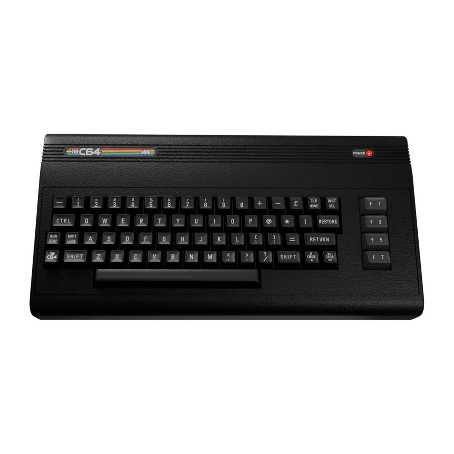 THEC64 Mini Black Edition, réplique au 1/2 du Commodore 64 en noir, vue de face