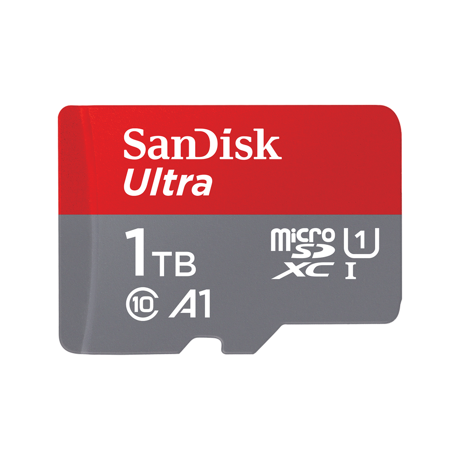 SanDisk Ultra 1TB microSDXC card, front view