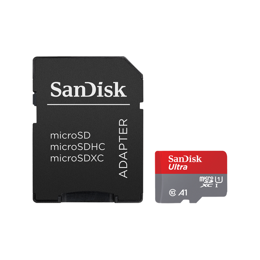 SD adapter included with the SanDisk Ultra microSDXC card