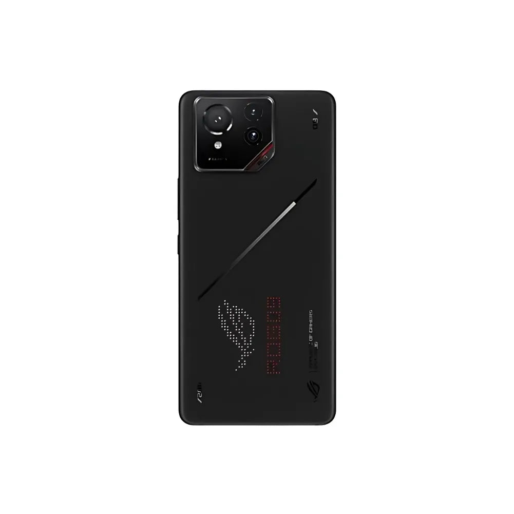 Vue arrière du ASUS ROG Phone 9 Pro avec second écran PMOLED