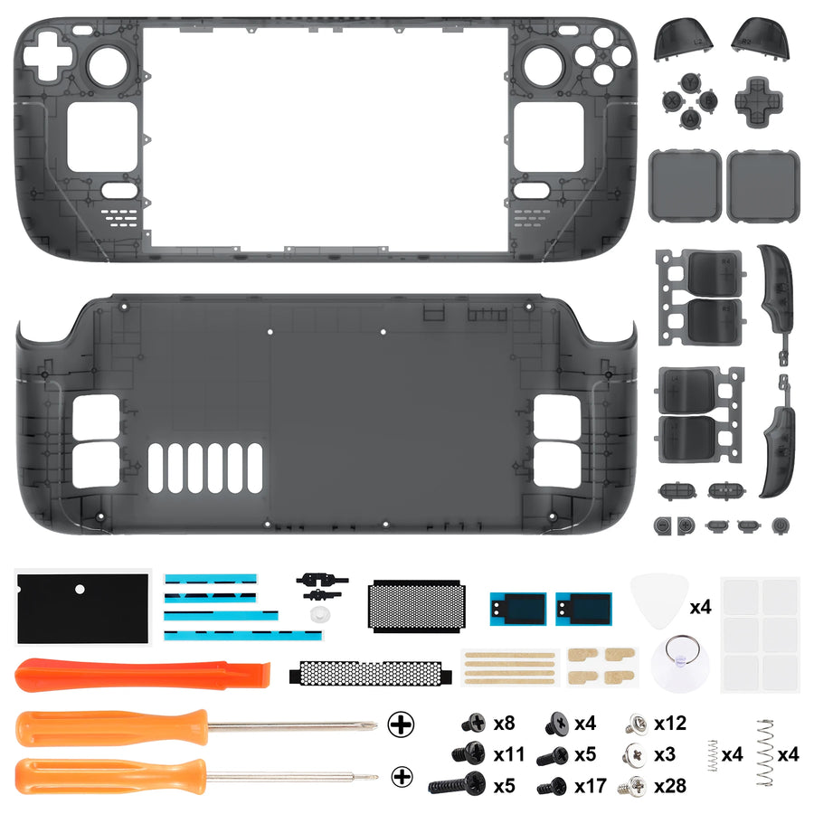 Coque complète eXtremeRate pour Steam Deck LCD, coloris noir ardoise translucide — visuel 39