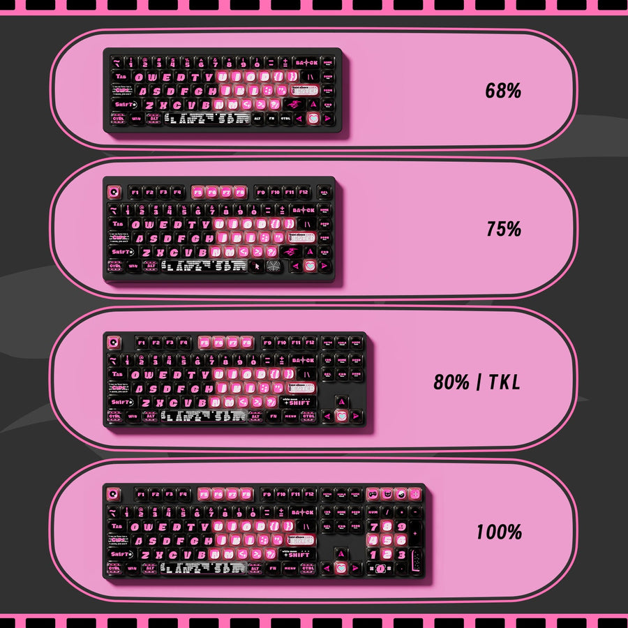 Set de keycaps PBT Akko, profils MOG/MOA/MAO, dye-sublimation 5 faces, tiges MX (visuel 44)