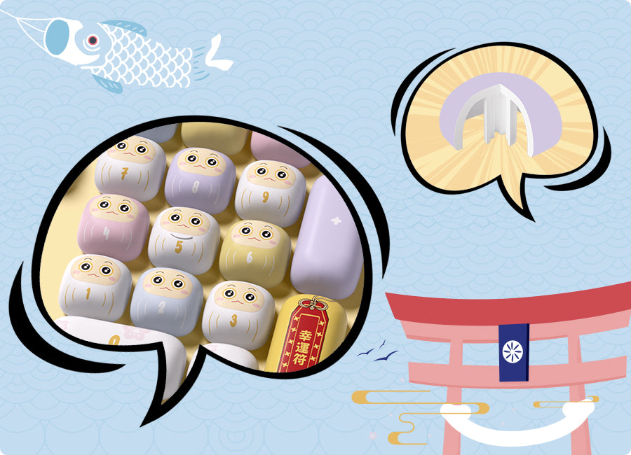 Set de keycaps PBT Akko, profils MOG/MOA/MAO, dye-sublimation 5 faces, tiges MX (visuel 13)