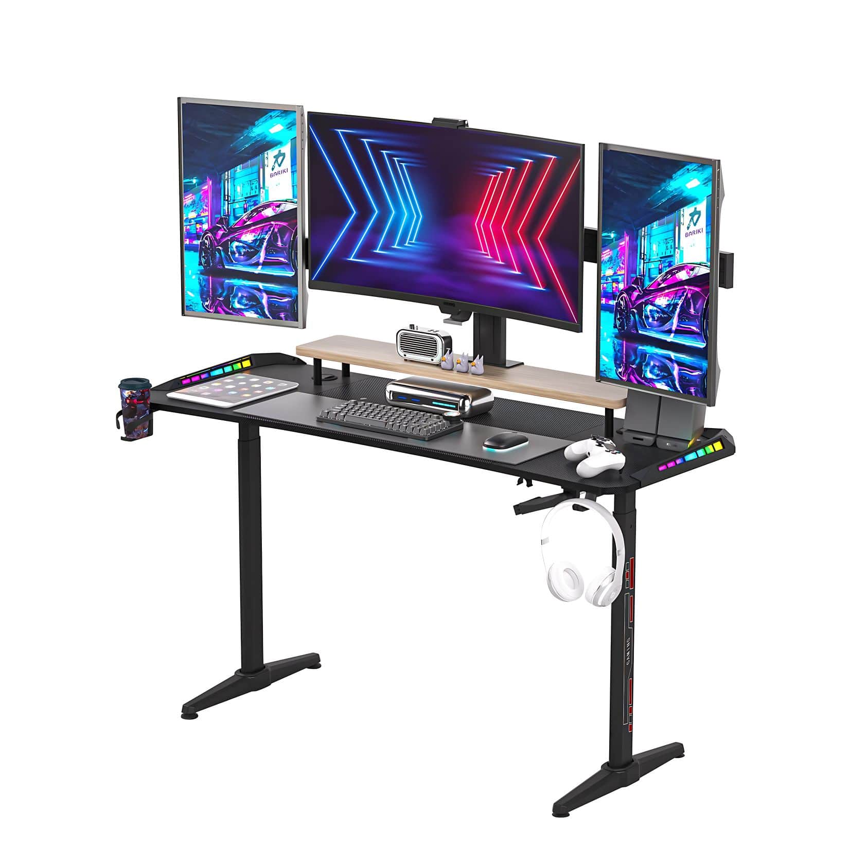 Bureau Gamer LED Réglable – Ergonomie et Immersion Totale