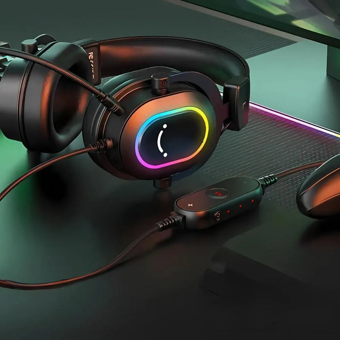 Le boîtier en ligne fait tout le travail — Casque Fifine H6 Gamer – Son Surround 7.1 Immersif