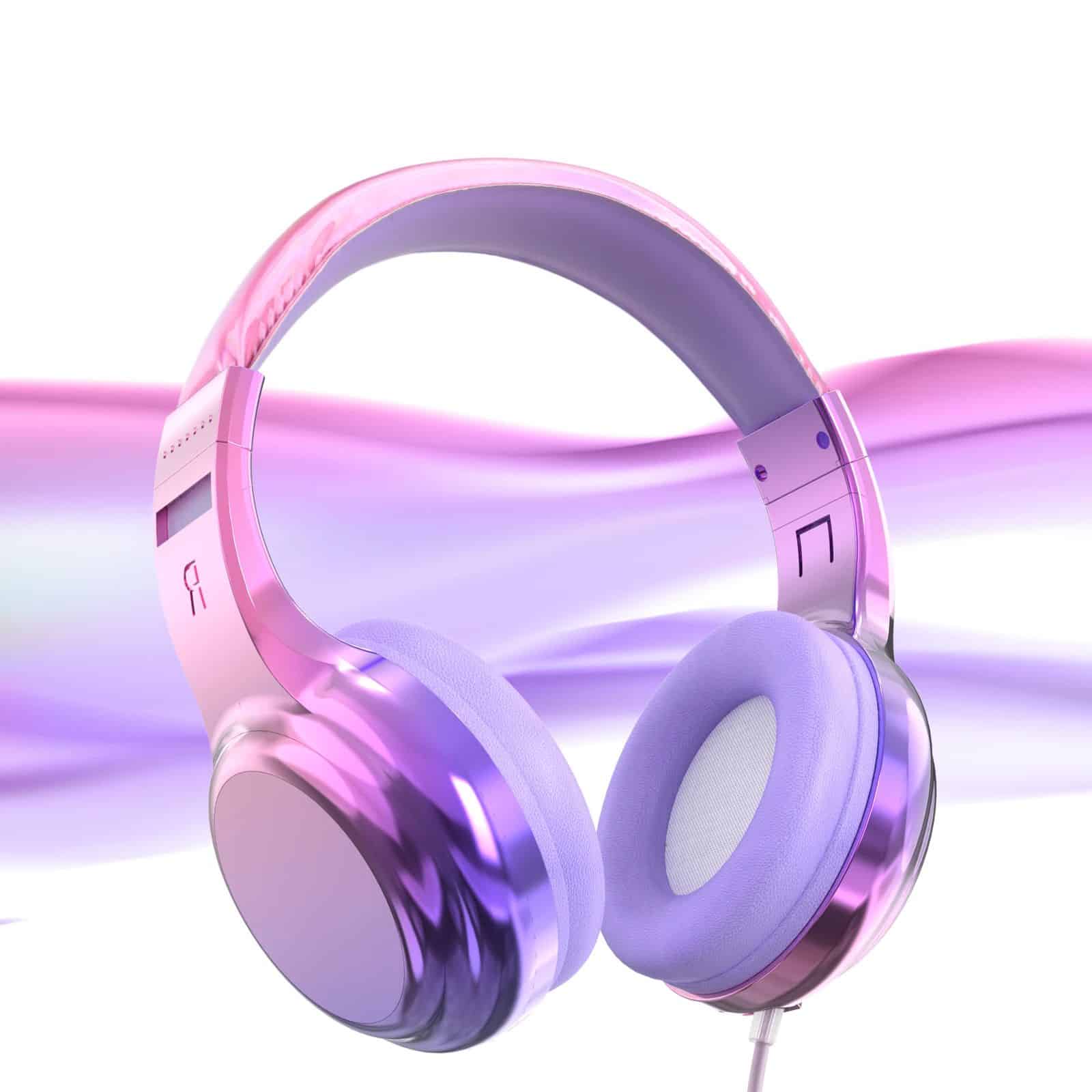 Casque audio enfant de couleur violette