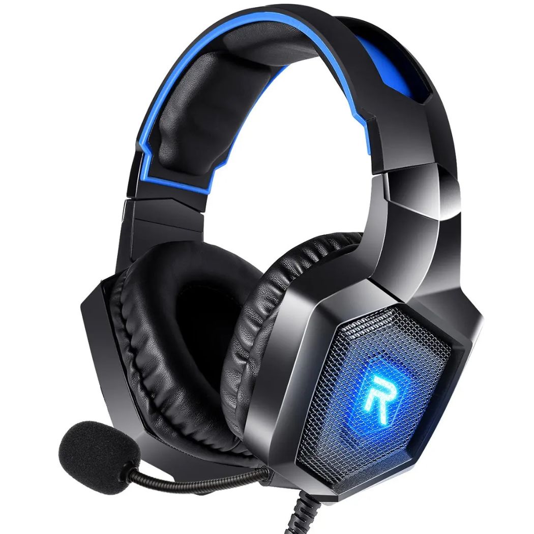 Casque gamer filaire bleu surround 7.1