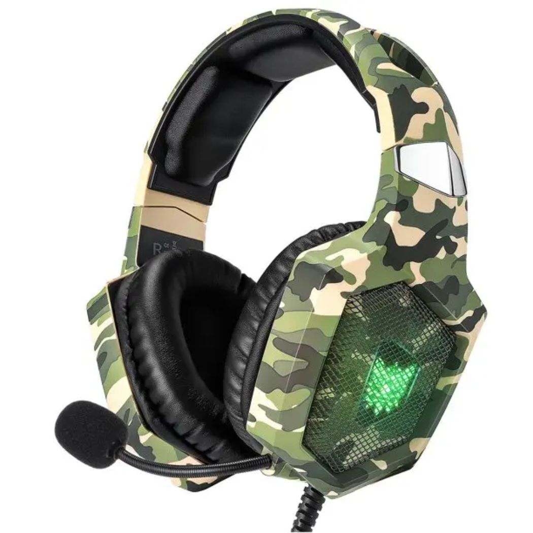 Casque gamer filaire vert son surround 7.1 prise USB