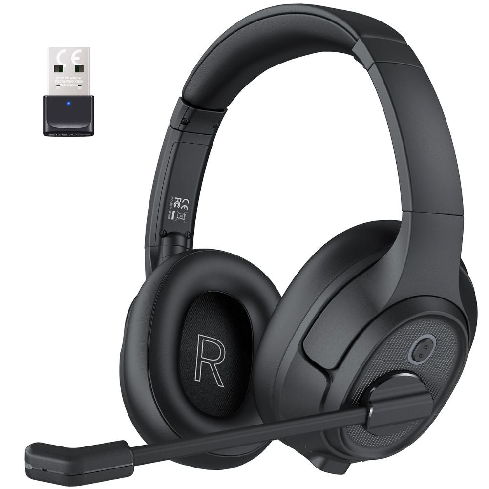 Casque gamer sans fil de couleur noir