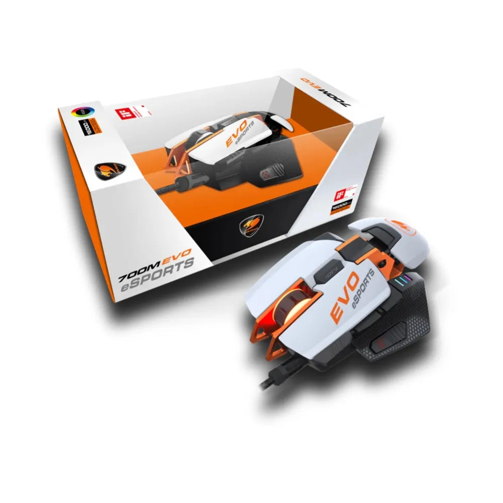 Design angulaire et grip texturé de la souris gamer Cougar