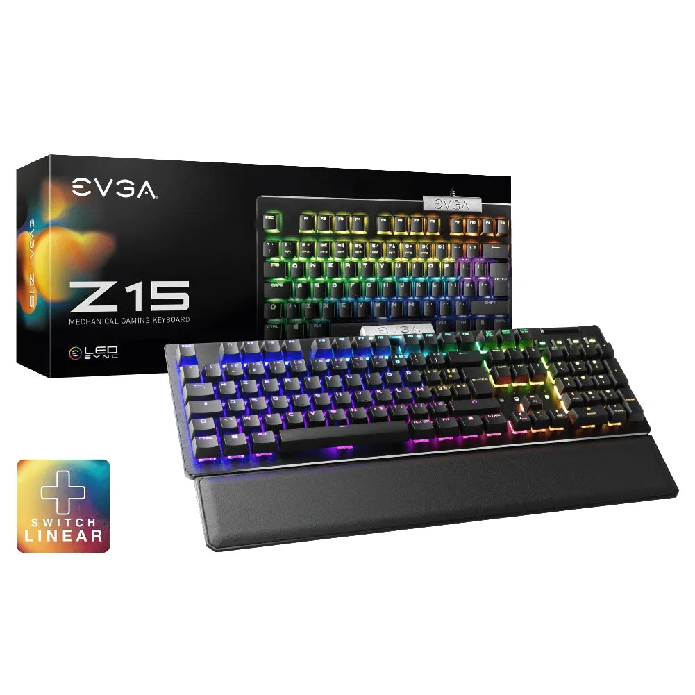Clavier gamer EVGA Z15 rétroéclairé RGB Packaging