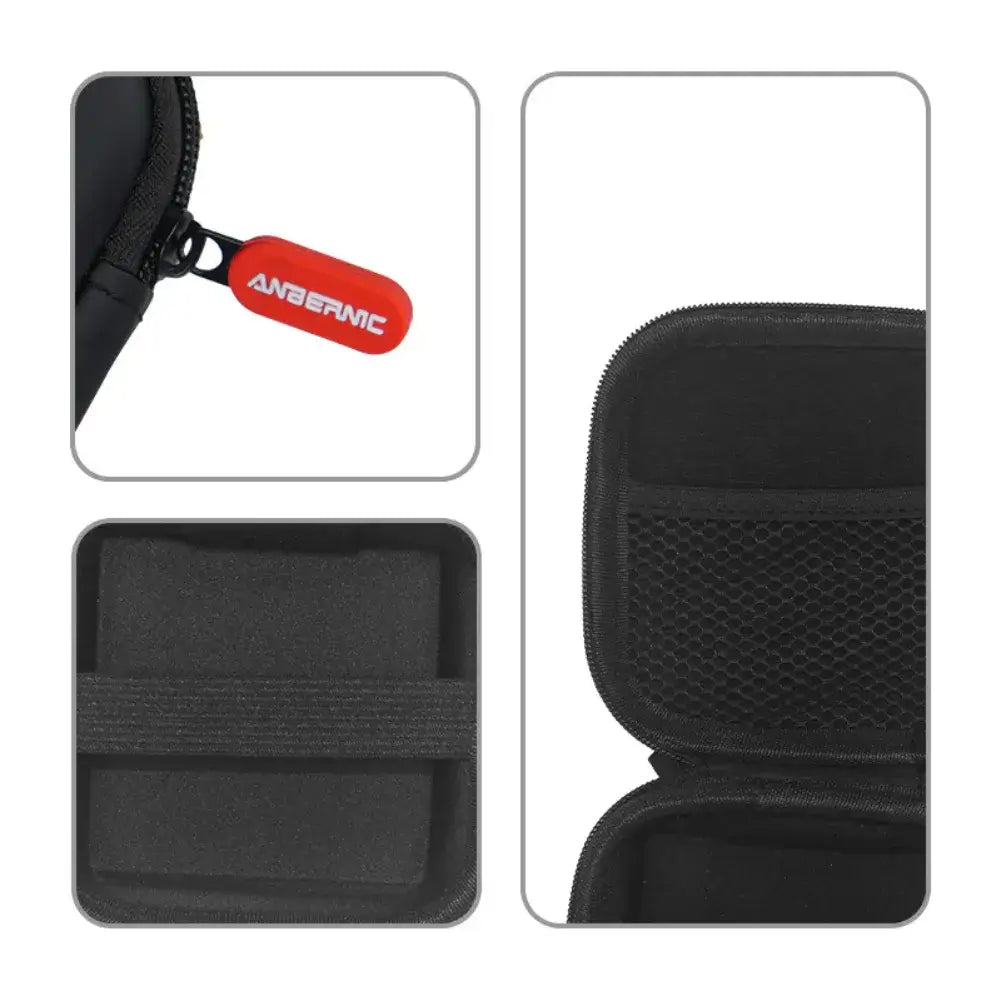 Housse Anbernic RG 35XXPro – Protection rigide gamer vue des détails de la fermeture et de l'intérieur.