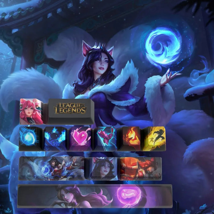 Ahri, la renarde d'Ionia sous les doigts — Keycaps Ahri League of Legends – profil OEM pensé pour les longues sessions