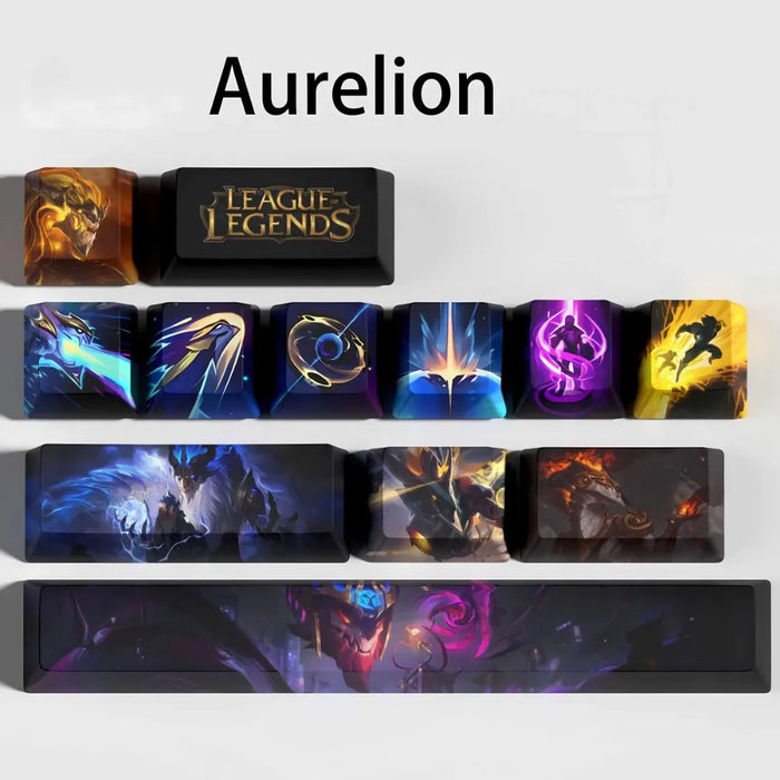 What this set will not light up — Aurelion Sol League of Legends Keycaps – Set of 12 PBT Keycaps