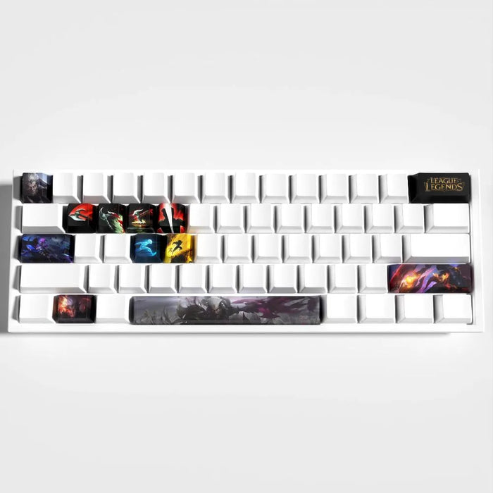 Le PBT sous les doigts : dureté, grain et tenue — Keycaps Darius League of Legends – l'épaisseur du PBT et la sensation de solidité