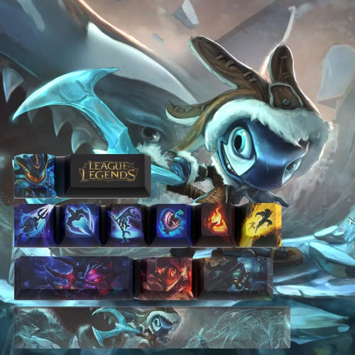 League of Legends Fizz Keycaps for Mechanical Keyboards – Gaming Customization 