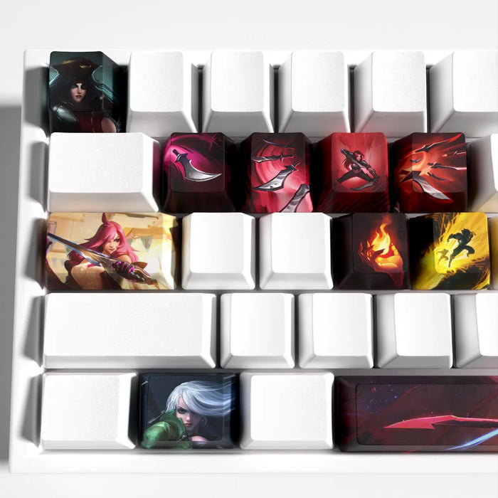 Katarina, la lame de Noxus posée sur douze touches — Keycaps Katarina League of Legends – le contenu exact du kit 12 touches