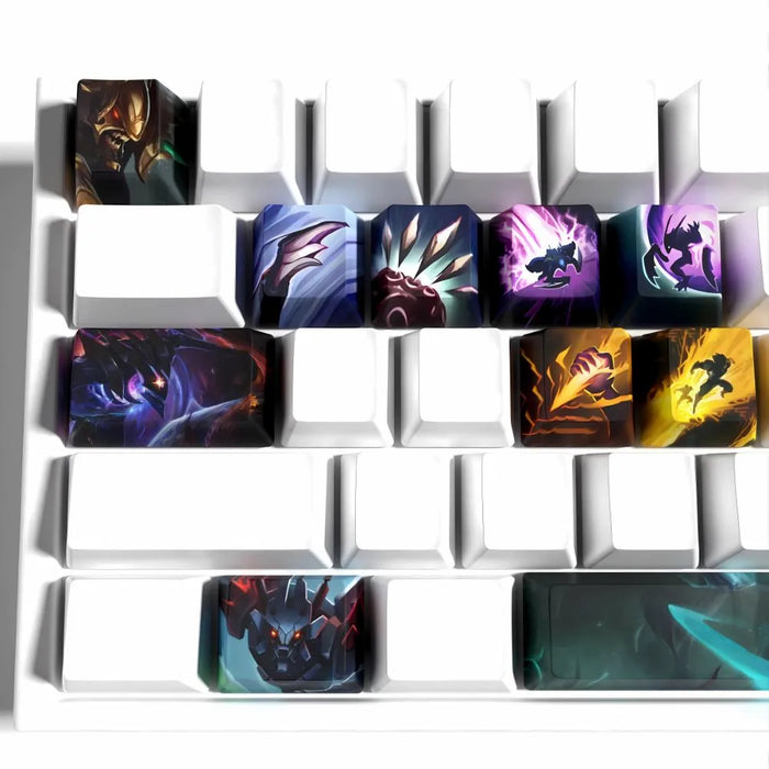 Kha'Zix, le Néant sur douze touches — Keycaps Khazix League of Legends – le grain PBT sous les doigts