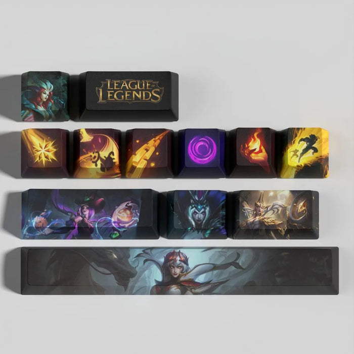 Une base sombre : lisibilité, impression, montage — Keycaps Leblanc League of Legends – le set signature de la collection