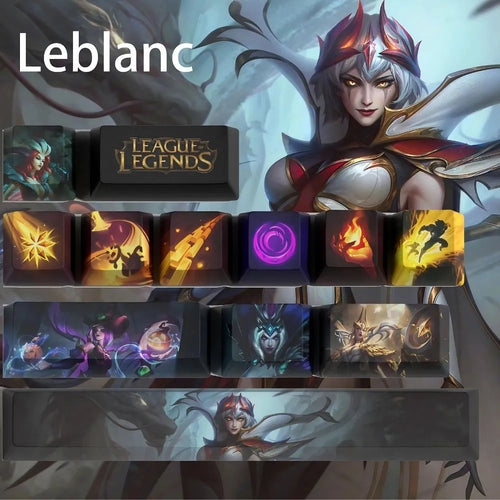 Leblanc Keycaps for Mechanical Keyboards – League of Legends, Unique Design