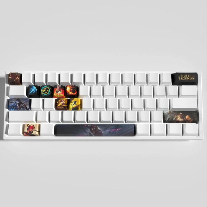 Palette foncée : lisibilité, usure et montage — Keycaps Lee Sin League of Legends – des repères pour frapper sans regarder