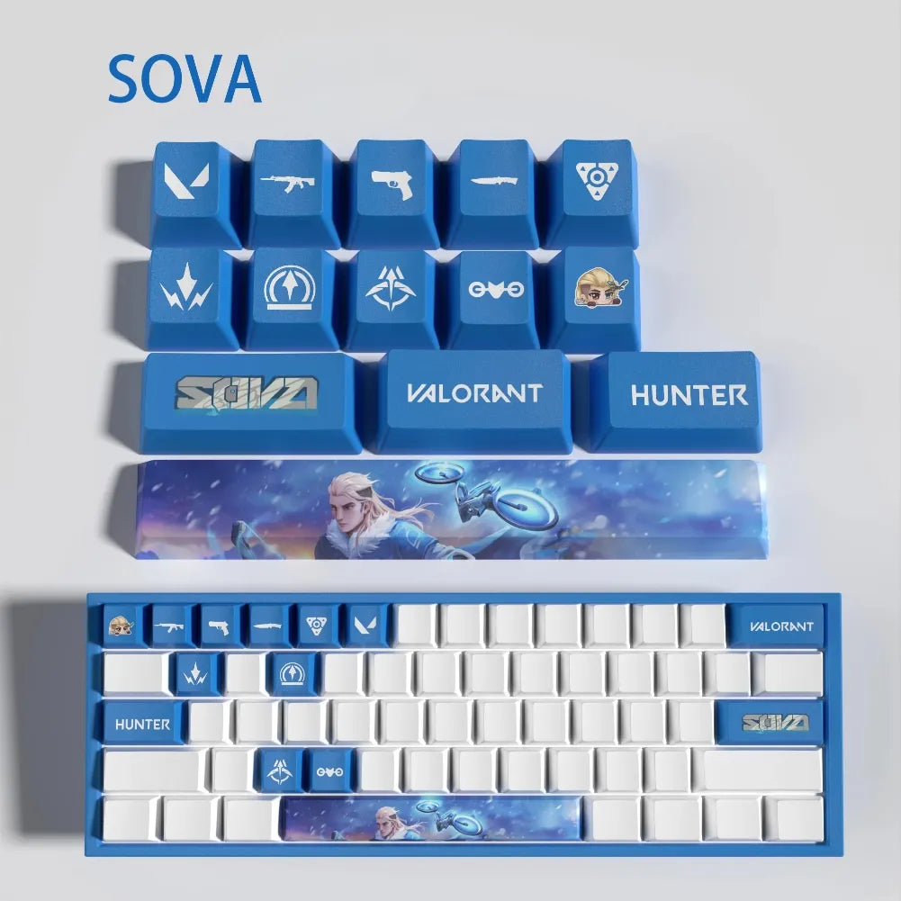 Set de 14 keycaps Valorant Nova en PBT ultra-résistant