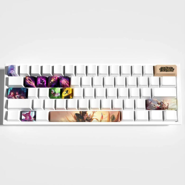 Un motif découpé, et comment il se pose — Keycaps Xayah League of Legends – Composer la paire avec Rakan