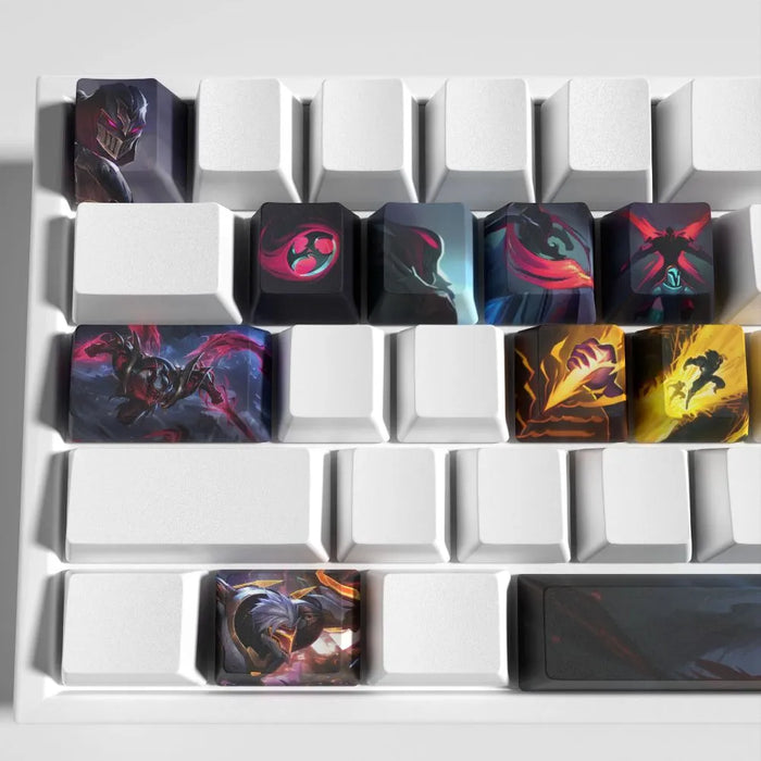 Zed, le duo noir et rouge d'un setup sombre — Keycaps Zed League of Legends – Le duo noir et rouge du setup gaming