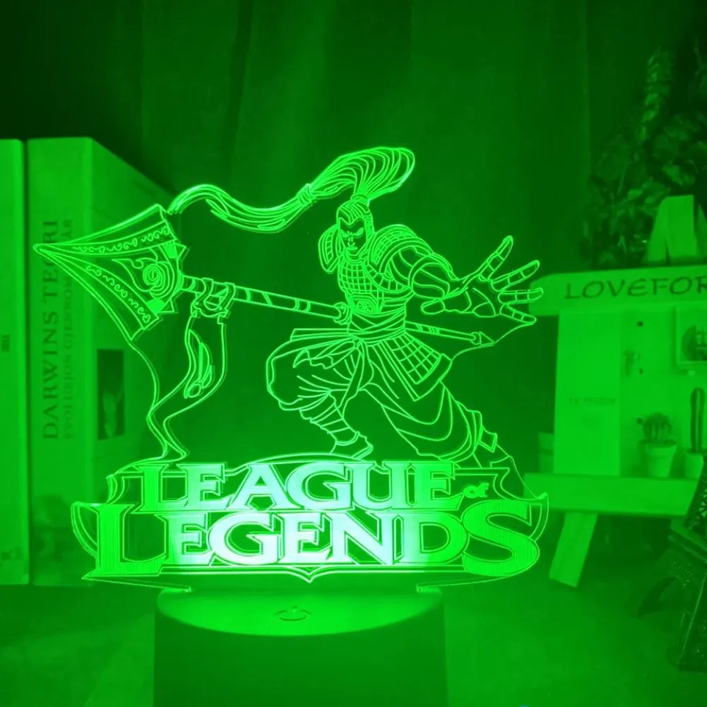 Lampe 3D LED Xin Zhao de couleur verte