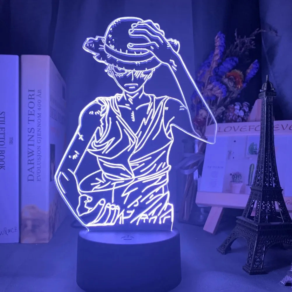 Vue de face de la lampe one piece blanc