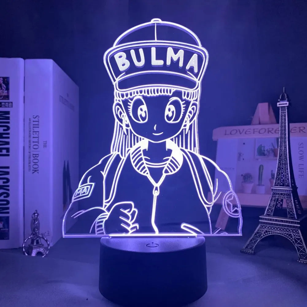 Lampe 3D Bulma éclairée en blanc