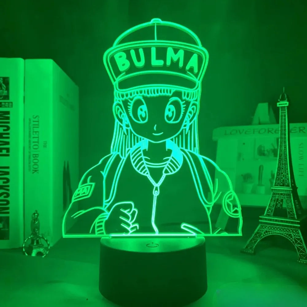 Lampe 3D Bulma éclairée en Vert