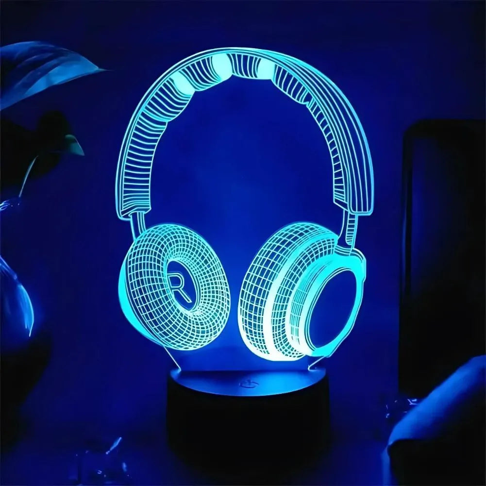 Lampe LED Casque Base Noir