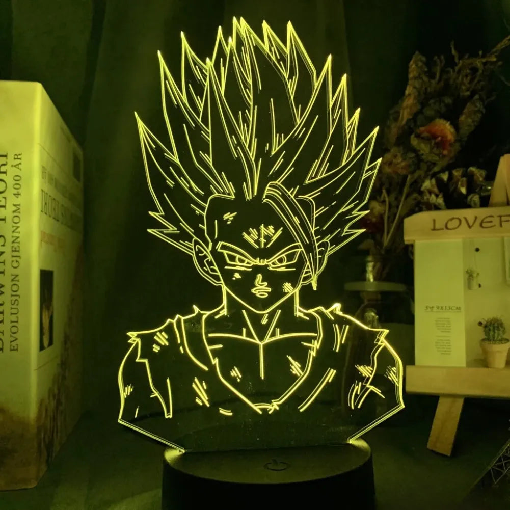 Lampe 3D Gohan Super Saiyan 2 - Vue de face