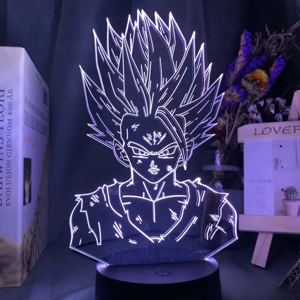 Lampe 3D Gohan Super Saiyan 2 - Vue de face