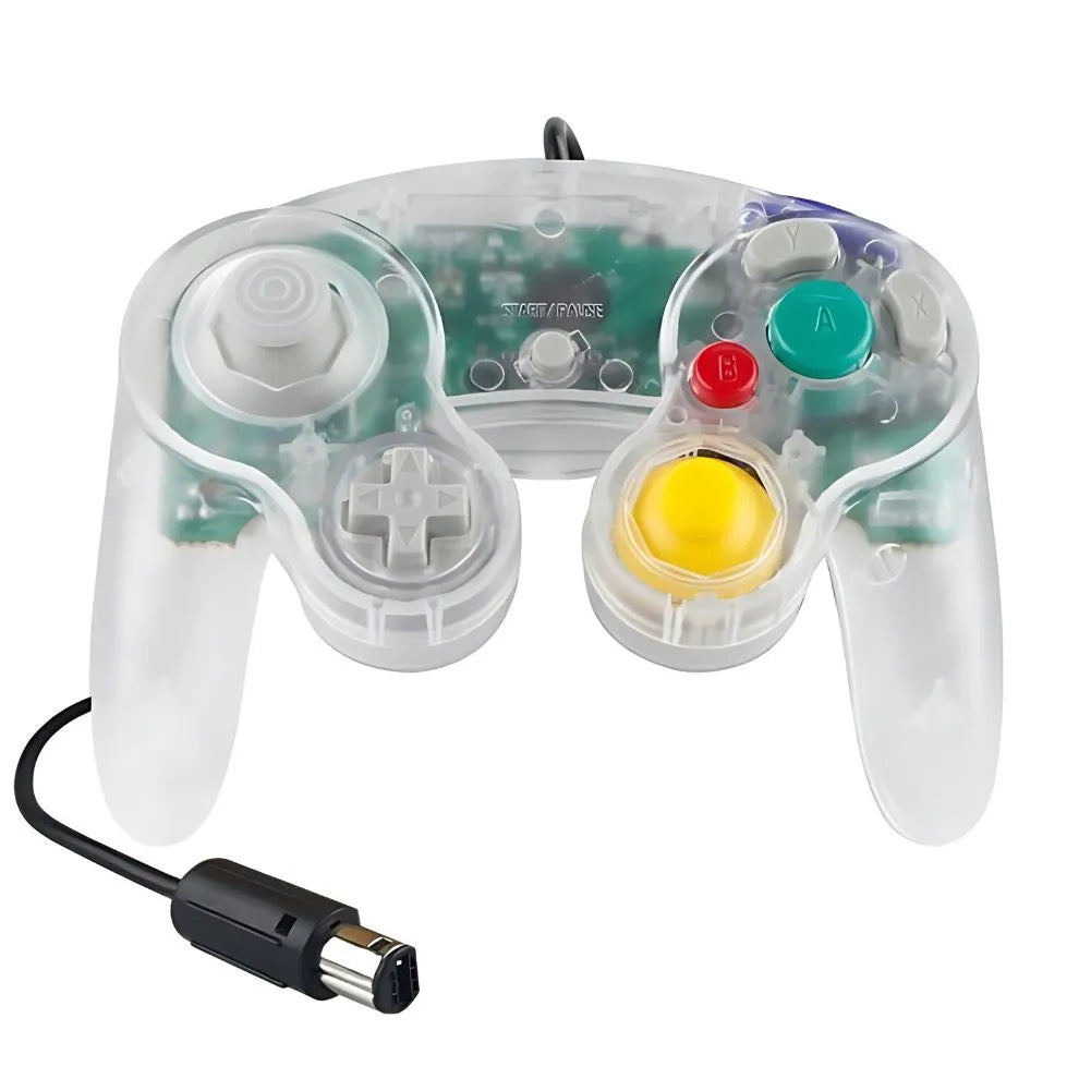 Manette GameCube de couleur Blanc Transparent