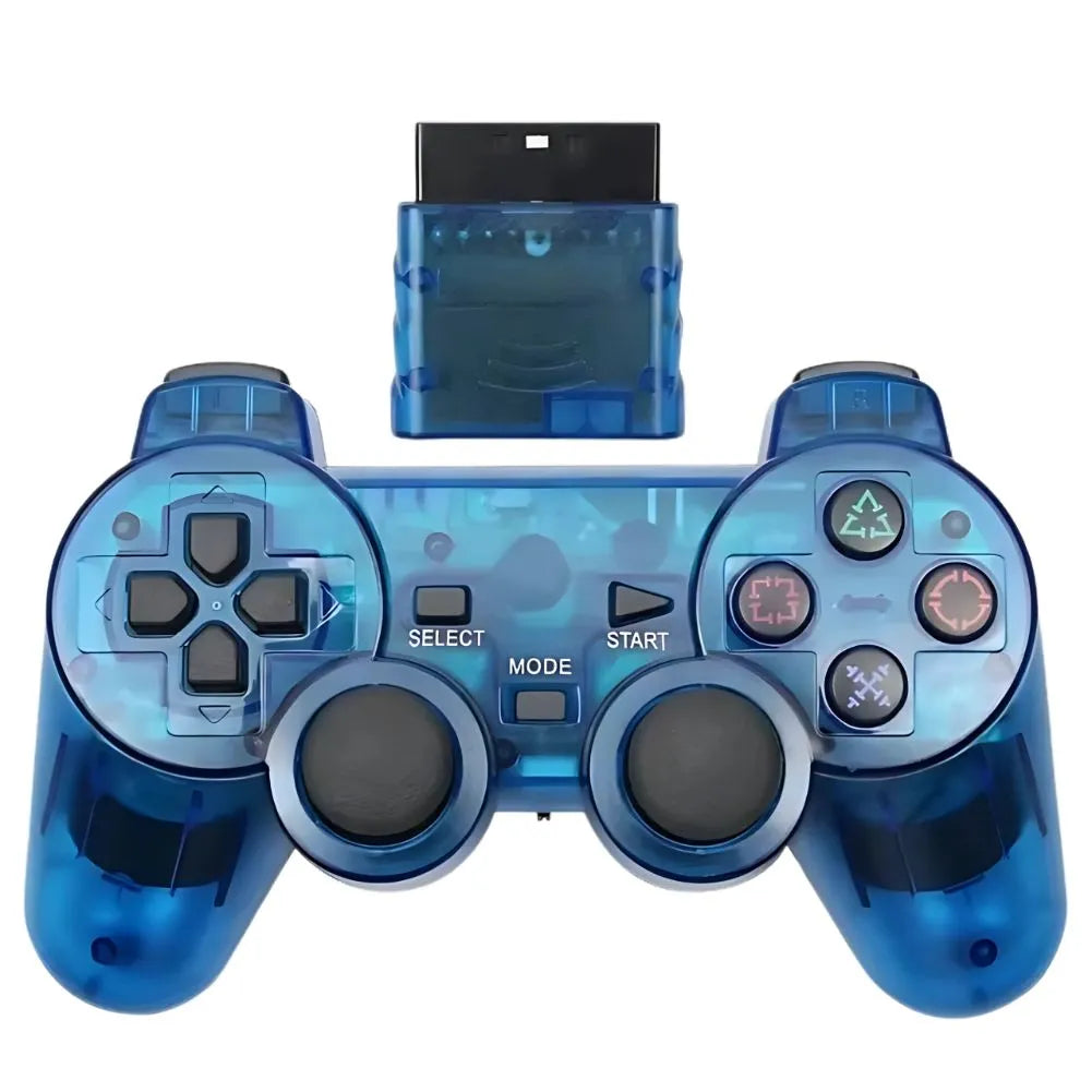 Manette PS2 de couleur bleu