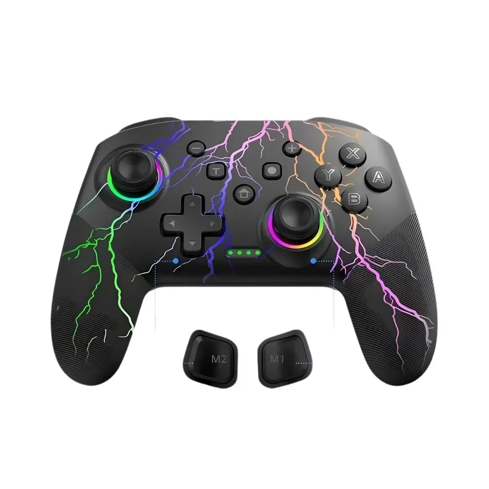 Manette Switch RGB Sans-fil de couleur Noir