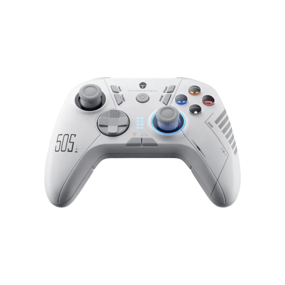 Vue de face de la manette Thunderobot G50S en blanc