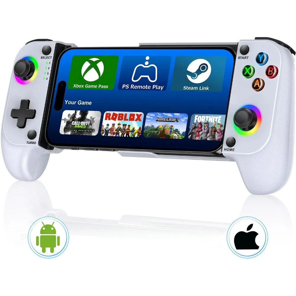 Manette Gamer android de couleur blanc