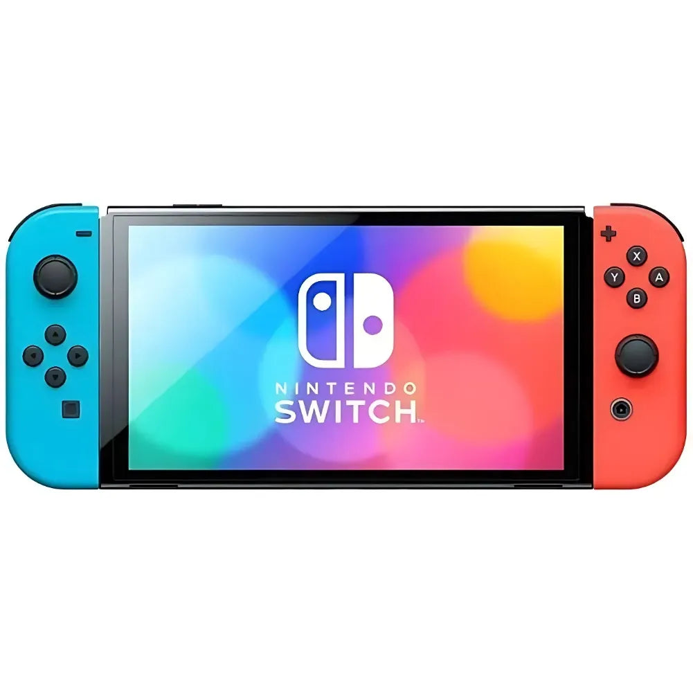 Nintendo Switch OLED Noir - Vue avant avec écran allumé