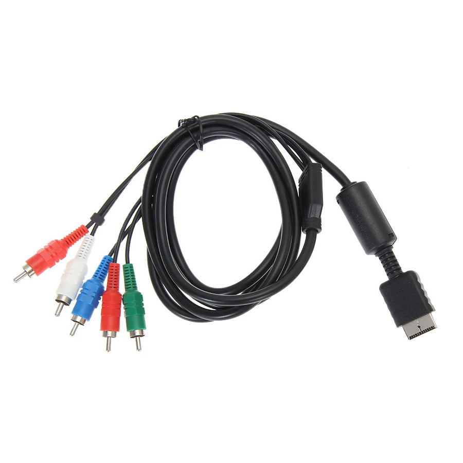 Câble composantes YPbPr 1,8 m pour PS2 et PS3, connecteur AV multi-sortie et 5 fiches RCA