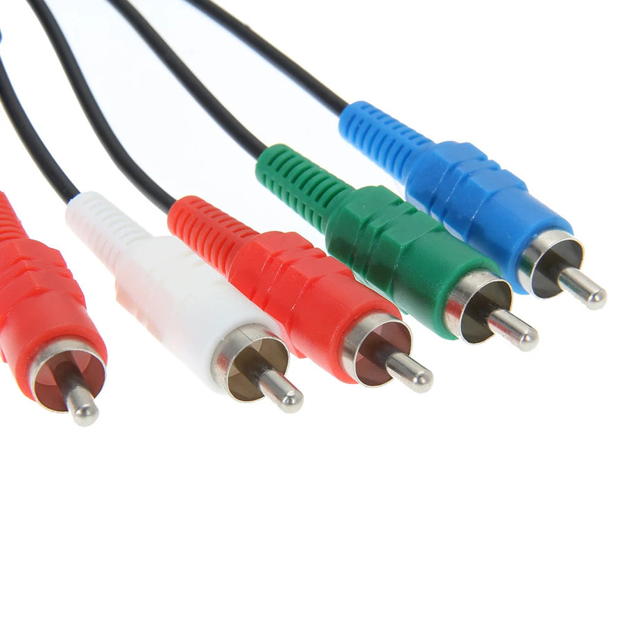 Câble composantes YPbPr 1,8 m pour PS2 et PS3, connecteur AV multi-sortie et 5 fiches RCA