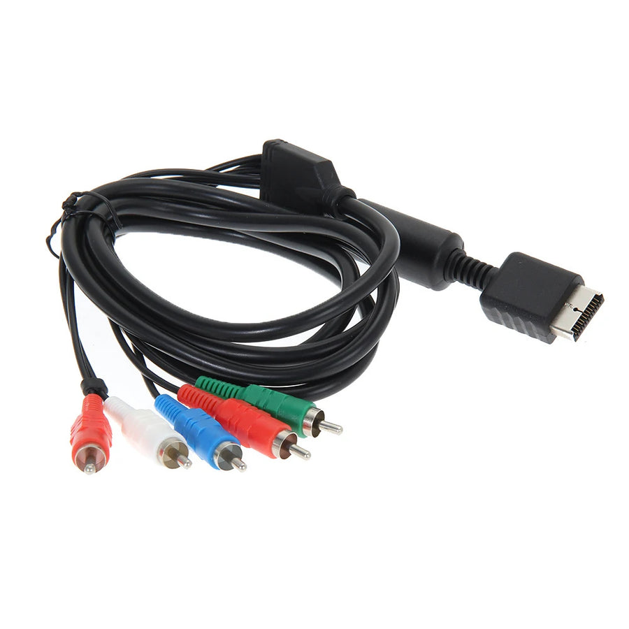 Câble composantes YPbPr 1,8 m pour PS2 et PS3, connecteur AV multi-sortie et 5 fiches RCA