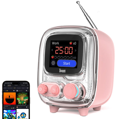 Enceinte Bluetooth Divoom Tiivoo-2 — téléviseur rétro miniature, écran album photo