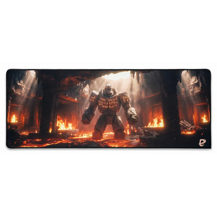 The base, the edges and the lifespan — Lava Golem XXL Mouse Pad | PopMyPad | 900x400mm | 3mm | Non-Slip High Precision