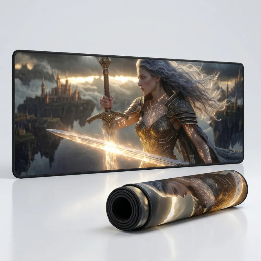 Tapis de souris gamer XXL L’Éveil de la Valkyrie PopMyPad, visuel principal