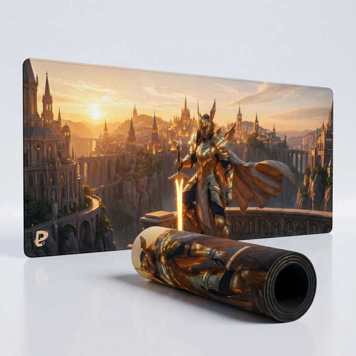 La base, les bords et la durée de vie — Tapis de Souris XXL Chevalier d'Or | PopMyPad | 900x400mm | 3mm | Antidérapant Haute Précision