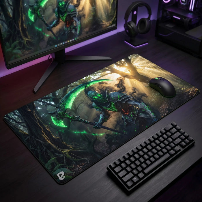 Ce que la surface en tissu change pour la glisse — Tapis de souris Gamer Faucheur Vert | PopMyPad | 900x400mm | 3mm | Précision incroyable